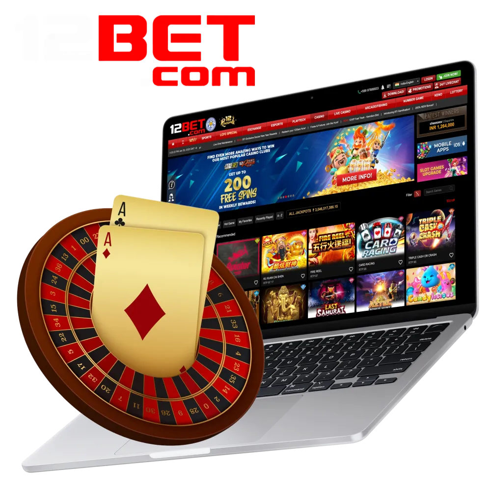Explore a wide array of online casino titles on the 12Bet platform.