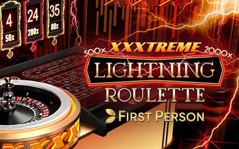 Experience the intensity of Xxxtreme Lightning Roulette First Person.