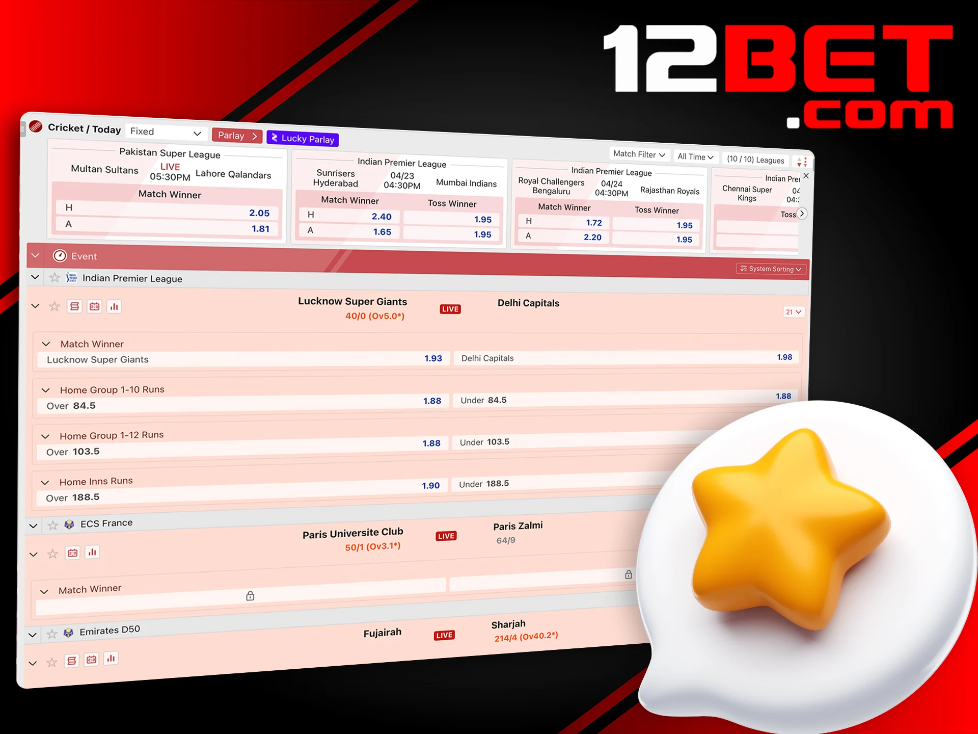 Why Choose 12Bet for Your Cricket Betting?