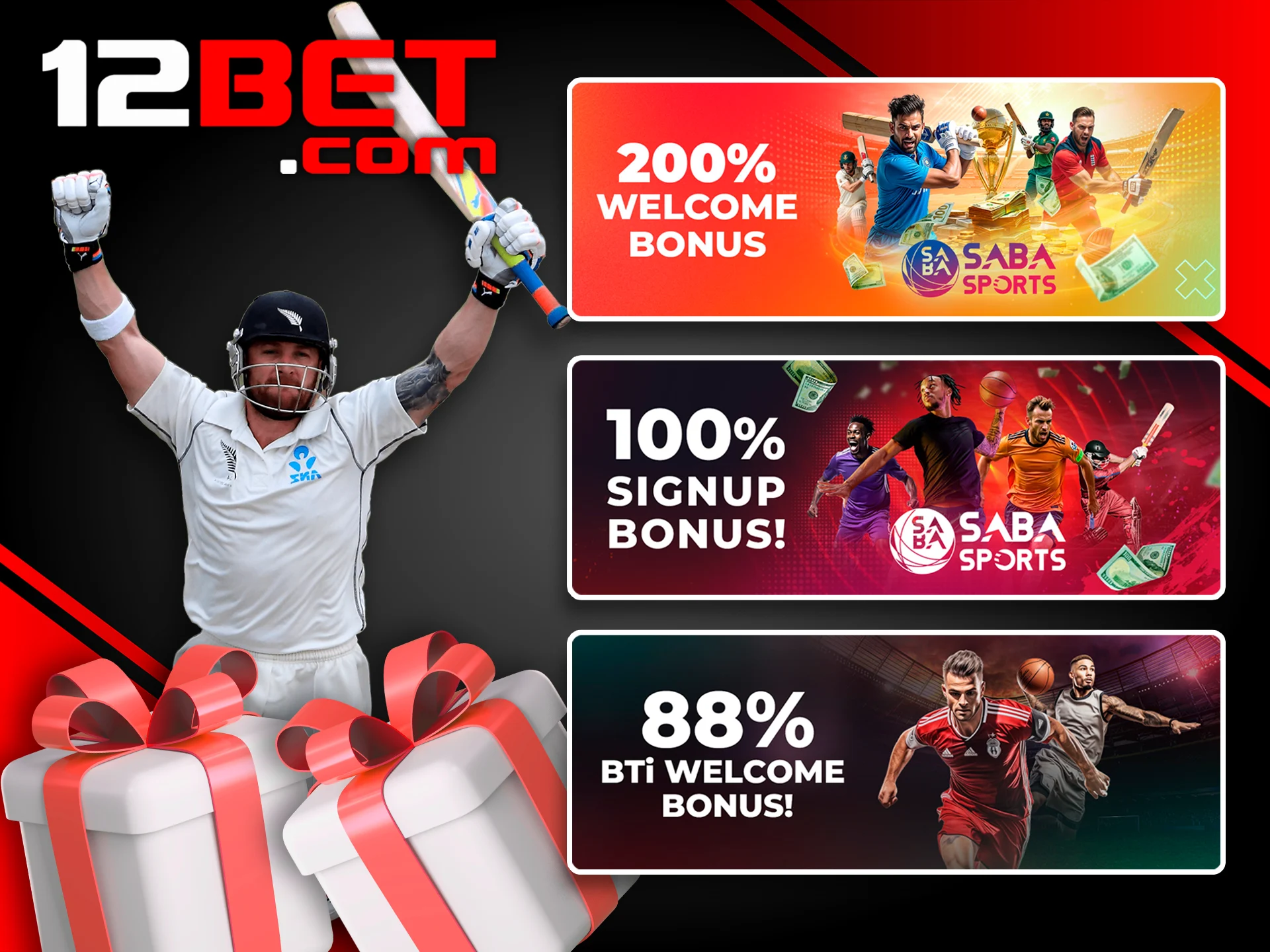 Maximize your potential returns by using 12Bet's promotional offers.