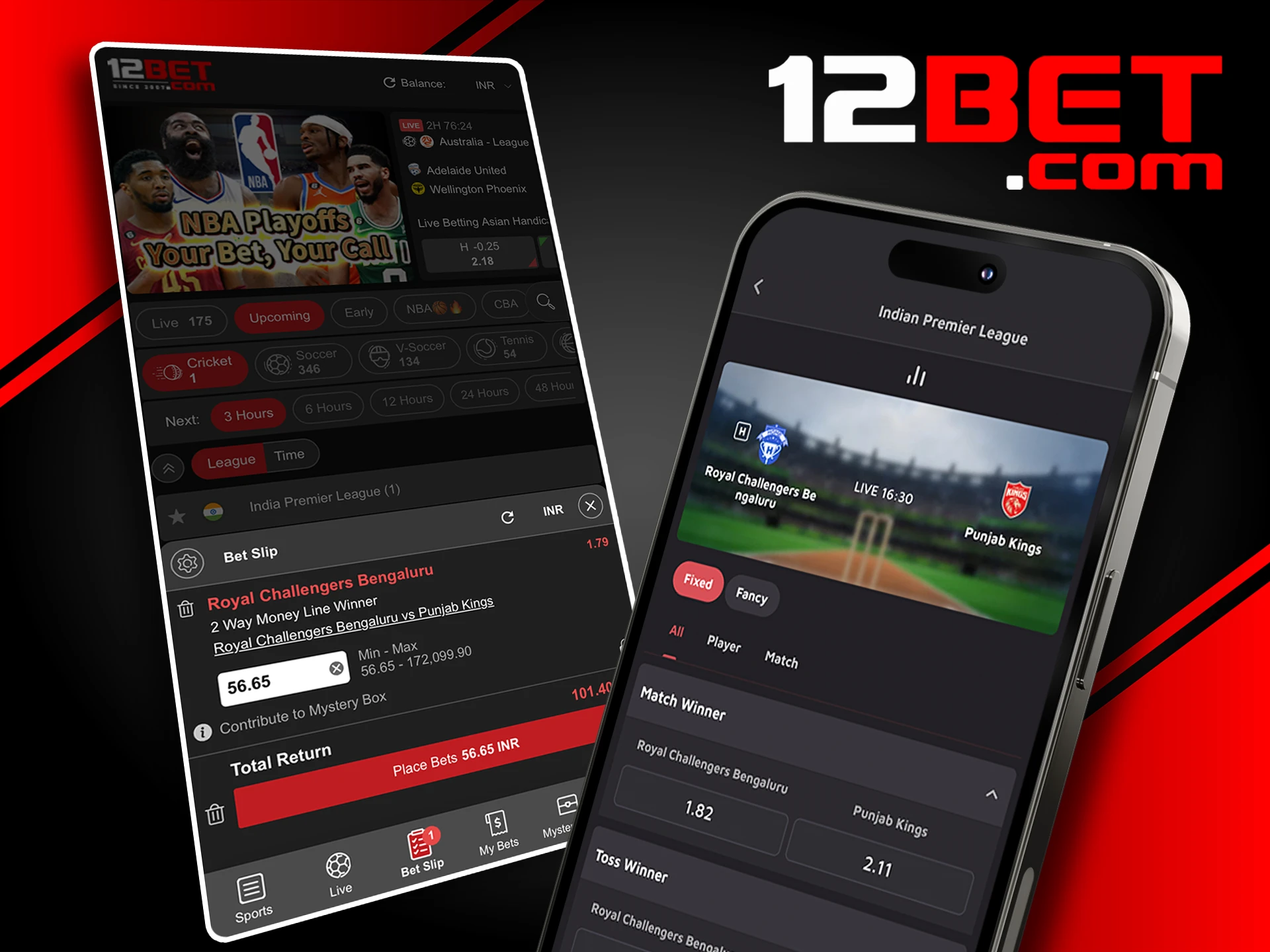Keep the IPL action in your pocket with the 12Bet app.