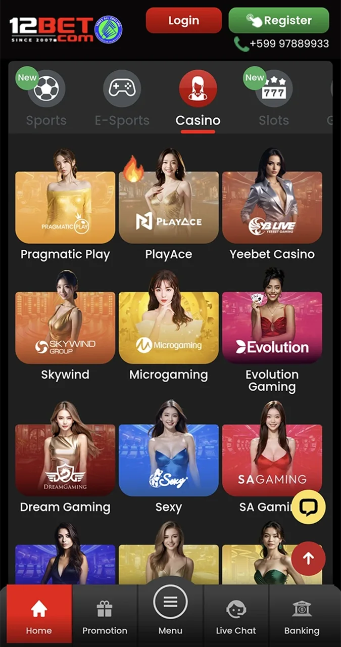 Explore a world of thousands of casino options directly through the app.
