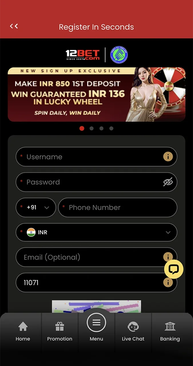 Sign up through the app and take your first step toward a big win.