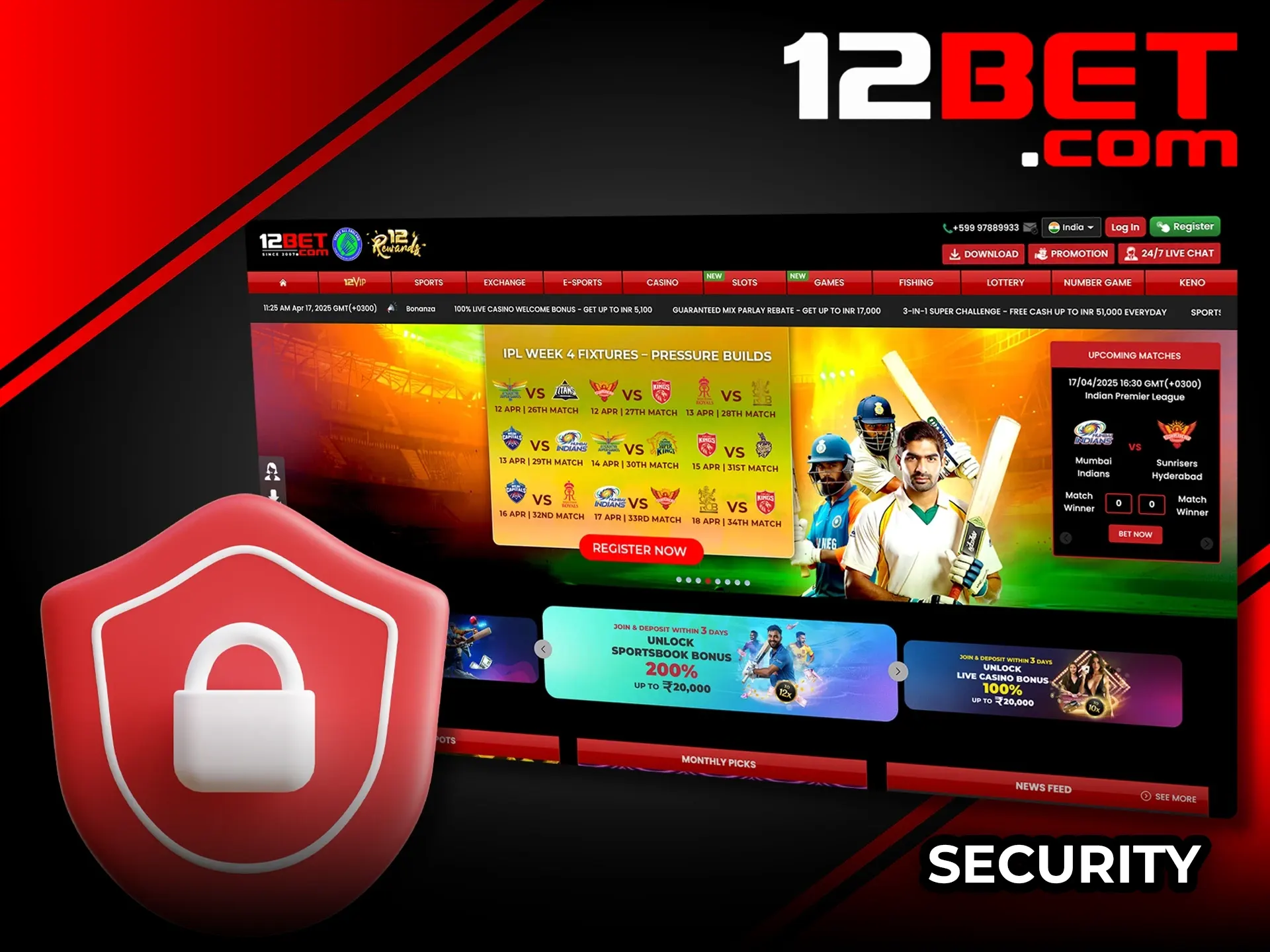 Your safety and data protection are top priorities at 12Bet.