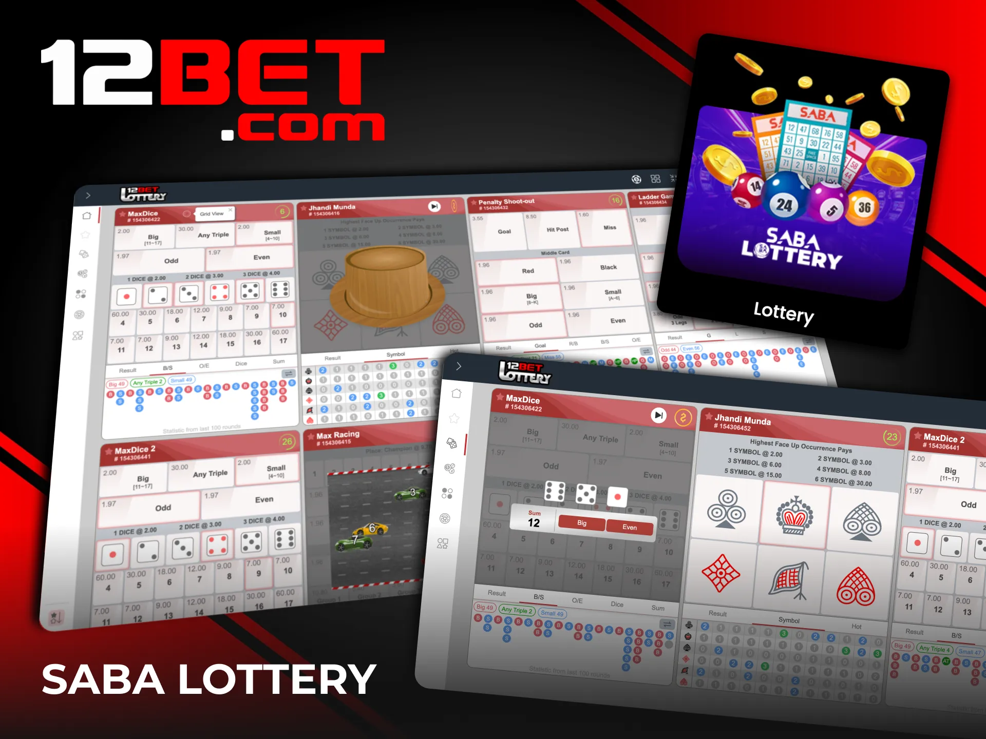 Discover a modern twist on traditional draws with 12Bet SABA.